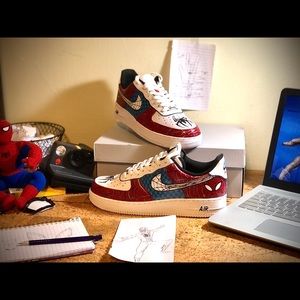Custom spider man Air Force 1’s mens 10.5